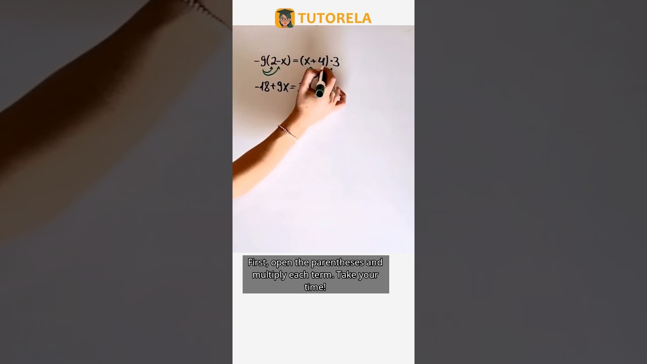 Solve for X: -9(2-x) = (x+4)&times;3 Linear Equation #Math #LinearEquations(oneVariable)