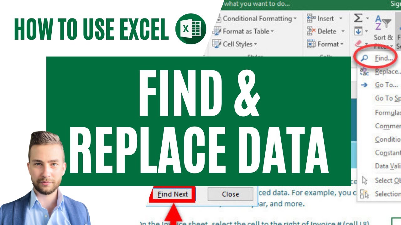 How To Find and Replace Data In Excel