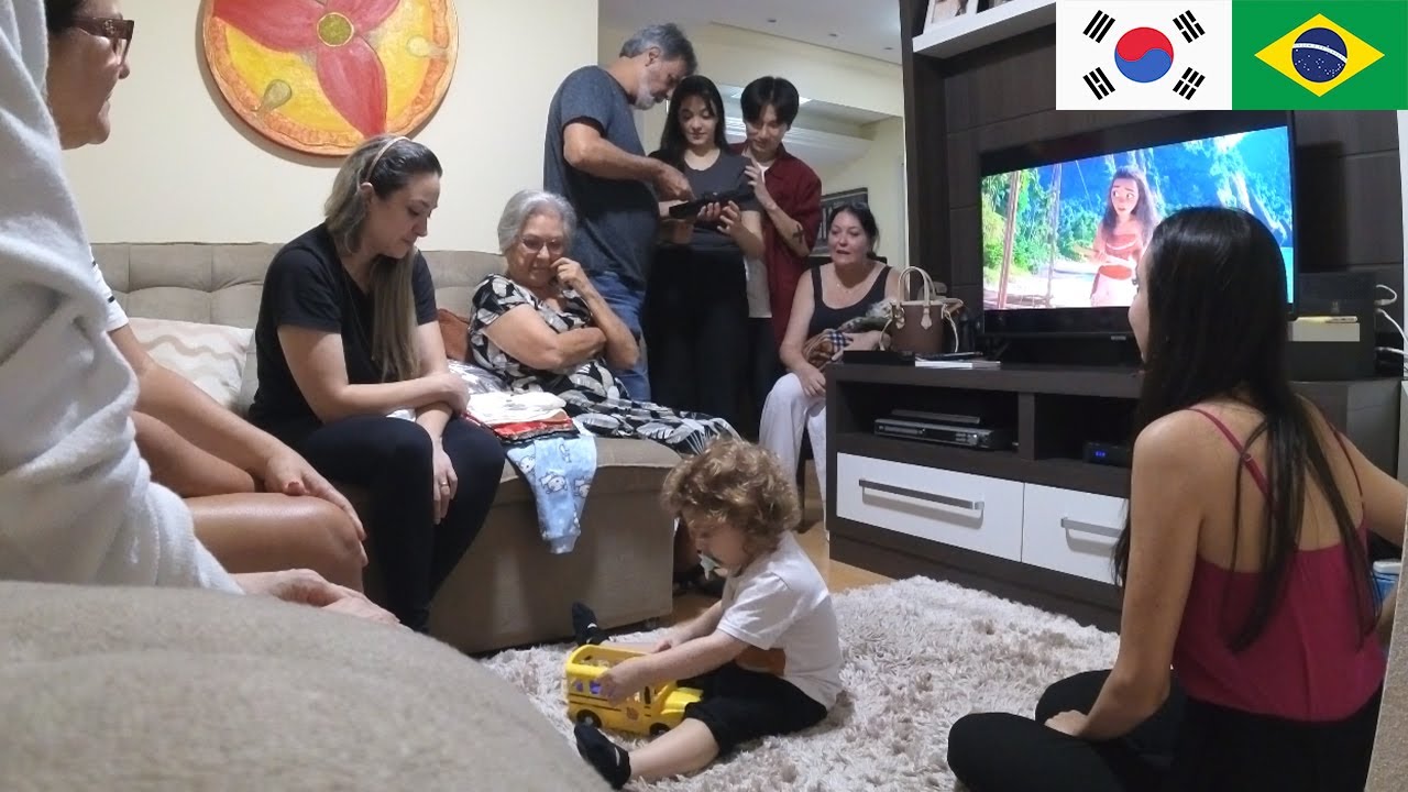 어머니가 처음으로 브라질 아내의 가족 분들과 만났어요! 한국에서 사간 선물들 반응은?!