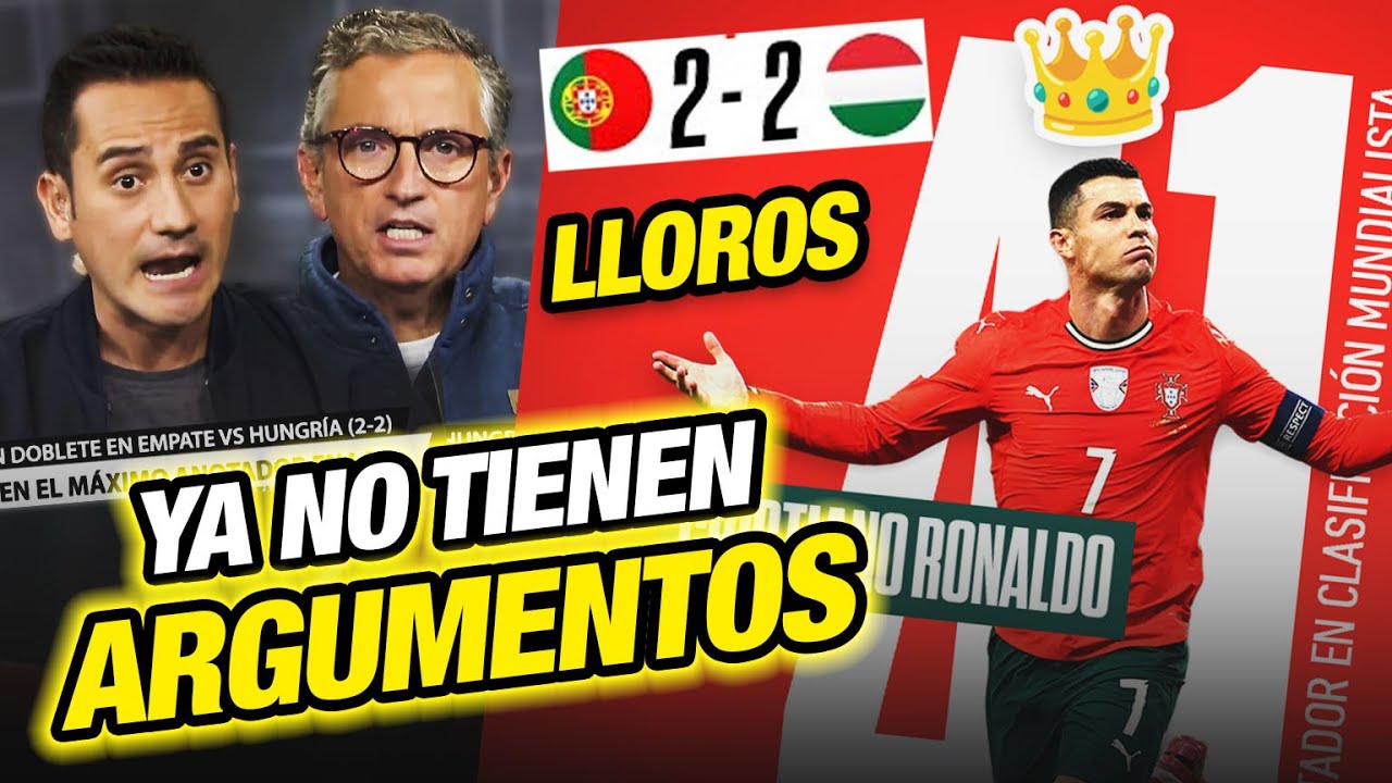 Cristiano Ronaldo DESTRUYE a ESPN y LLORAN CR7 R&Eacute;CORD HIST&Oacute;RICO M&Aacute;XIMO GOLEADOR PORTUGAL 2-2 HUNGRIA
