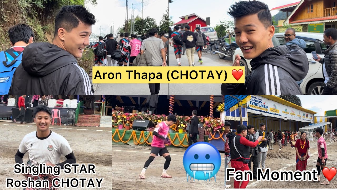 Aron Thapa(Chotay)Sangai khalnu payo// ❤️Nimdup Lepcha Vlog ❤️ But we lost the match 1-0