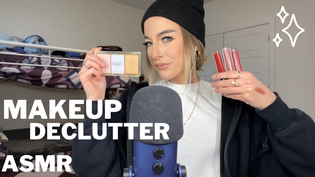 ASMR ✨ makeup declutter (emotional)