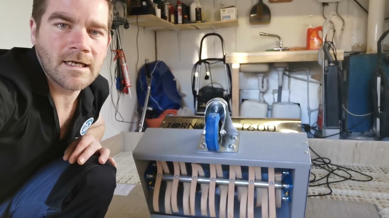 brand new rug dusting machine 1st use.