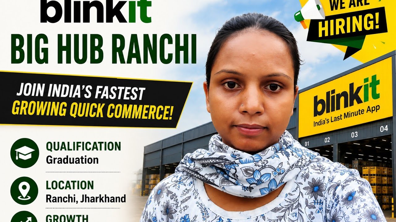 BLINKIT WAREHOUSE JOB RANCHI JHARKHAND 