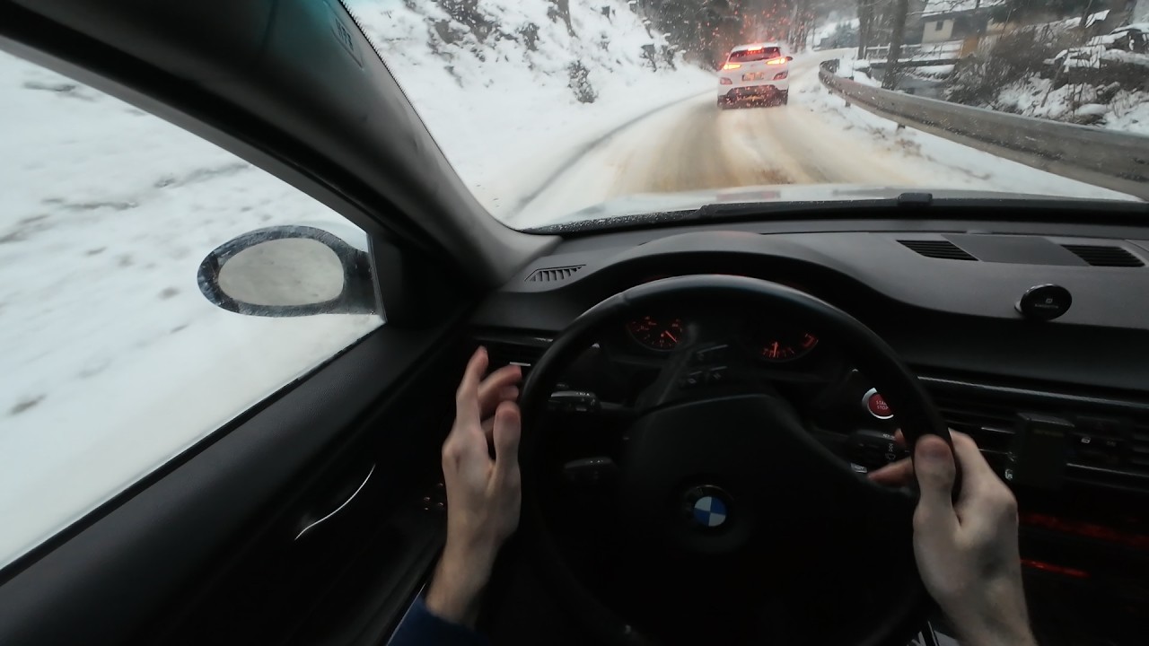 BMW 330i goes ice skating
