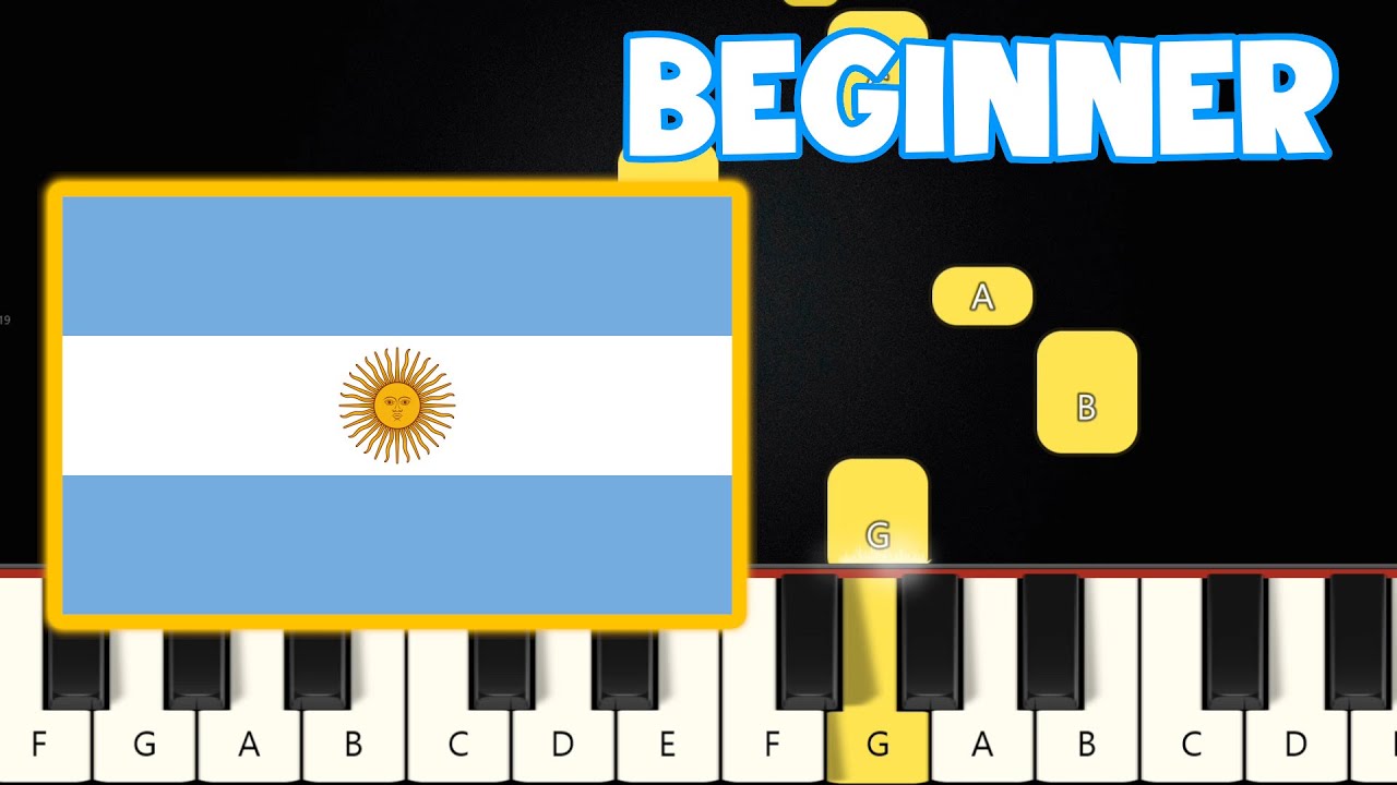 Argentina National Anthem | Beginner Piano Tutorial | Easy Piano