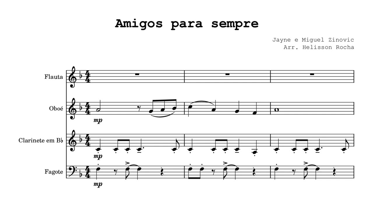 Amigos Para Sempre Quarteto de Madeiras