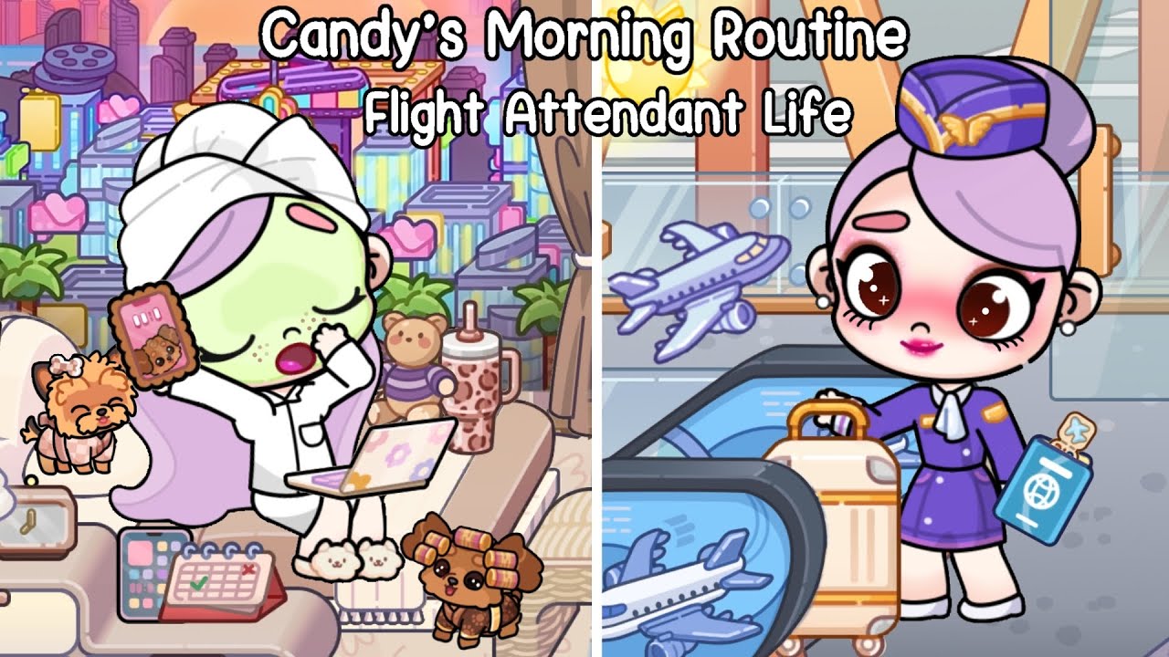 A Day with Candy ✈️☀️ Morning Routine of a Flight Attendant | Avatar World | Pazu