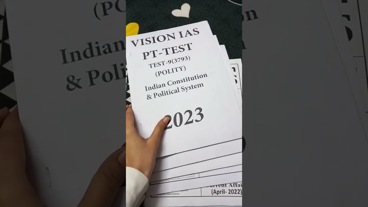 Vision Test series Pt-2023 #shorts #books #visionias #upsc #lbsnaa