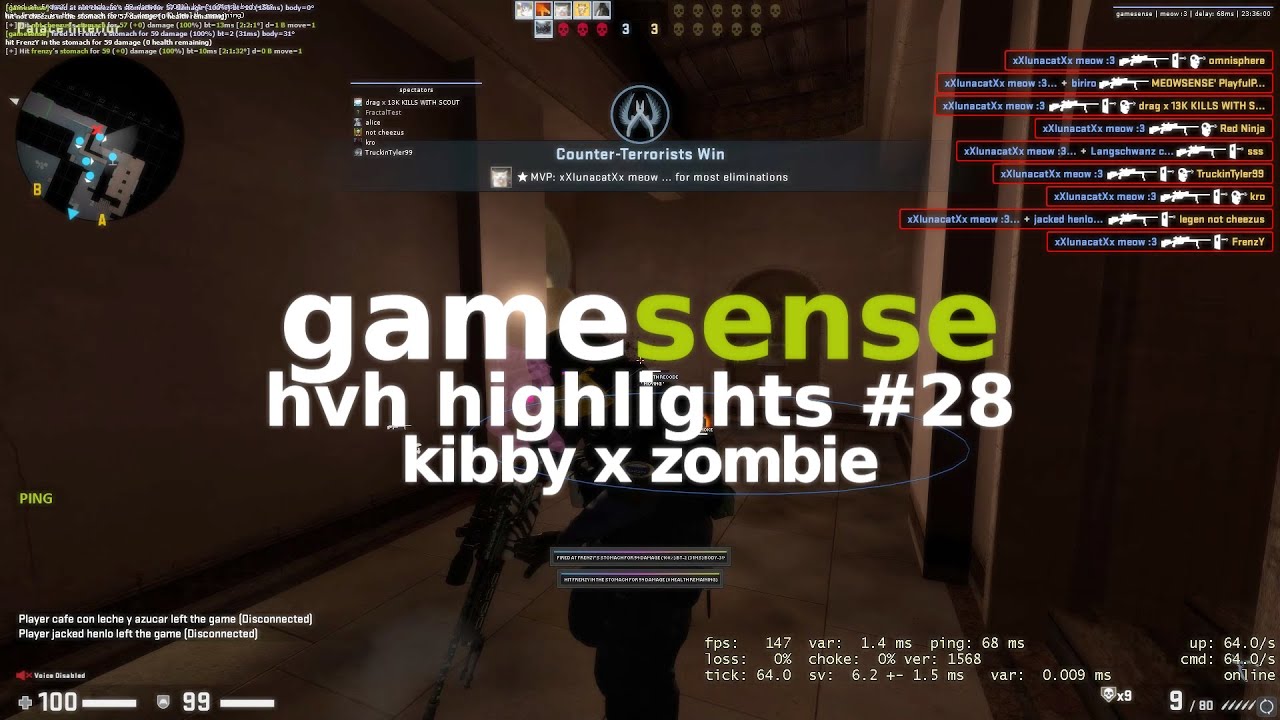hvh highlights #28 ft. gamesense & zombie
