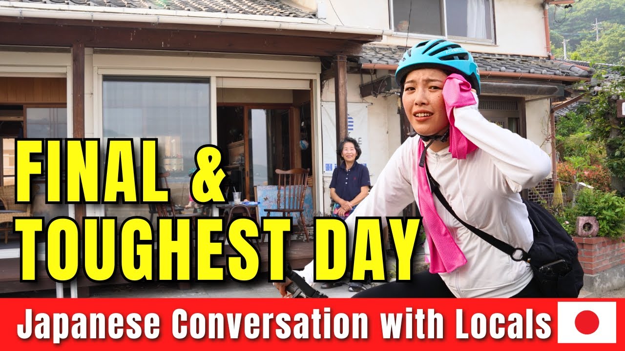 76km Shimanami Kaido Cycling 🇯🇵 Friendly Locals & Japanese Listening Practice 【Day 2】