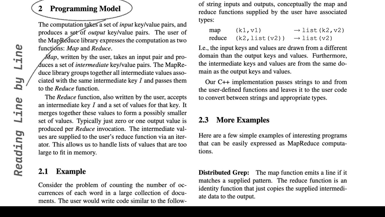 Reading the Original MapReduce Paper (Programming Model Section)