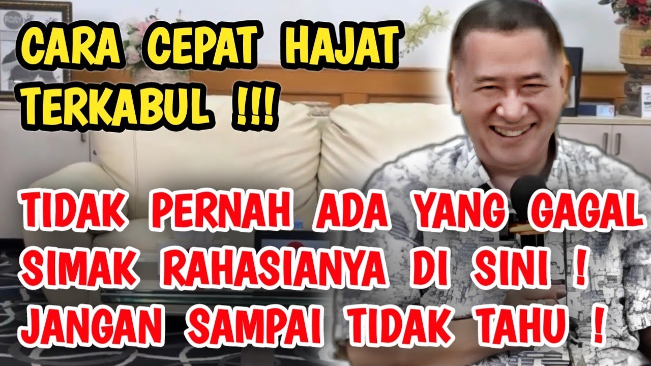 RAHASIA CARA CEPAT HAJAT TERKABUL ! SIMAK ARANHAN DARI PAK HAJI DWI JANGAN SAMPAI KETINGGALAN !