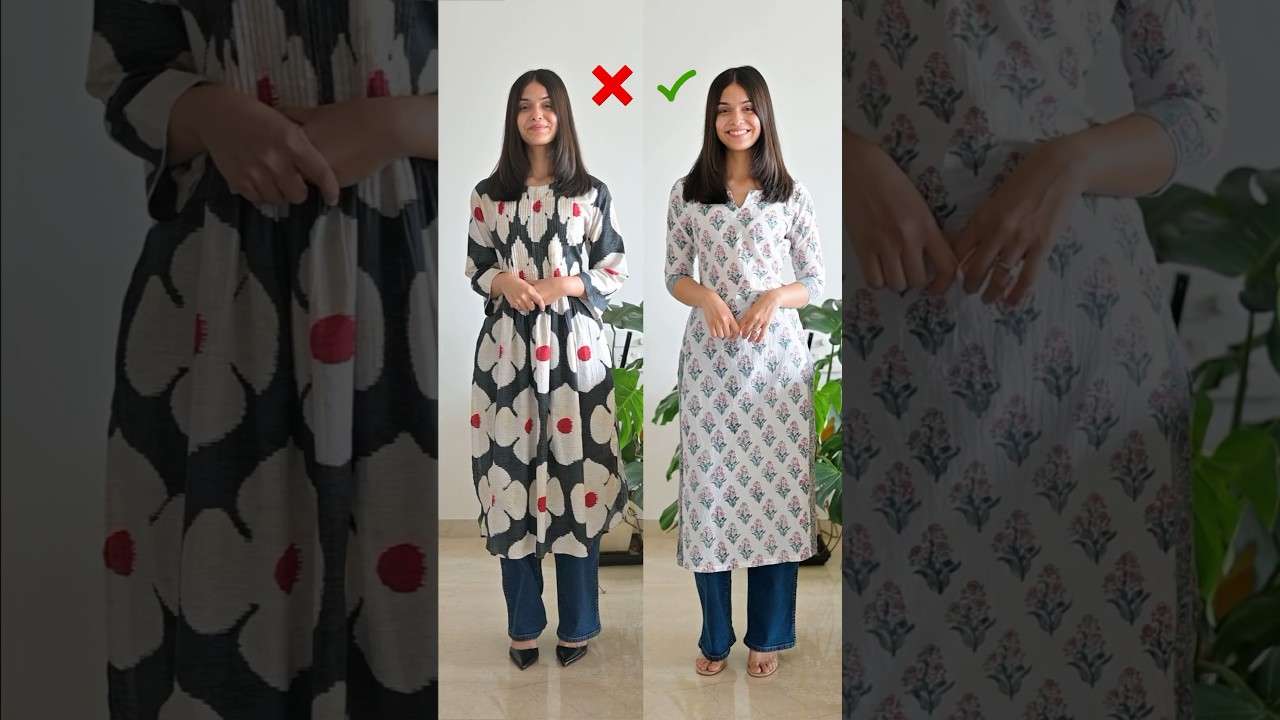 How to pair Kurtis and Jeans ! #shorts #kurtis #jeans #howtostyle