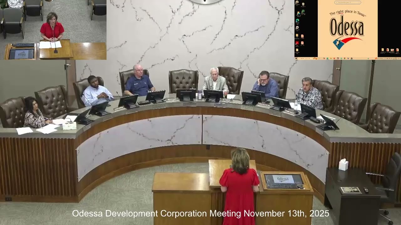 Odessa Development Corporation Meeting November 13th, 2025