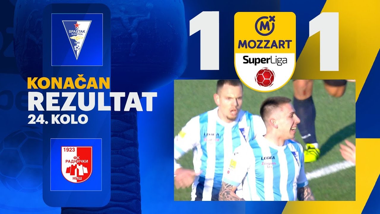 Mozzart Bet Super liga 2024/25 - 24.Kolo: SPARTAK ŽK – RADNIČKI NIŠ 1:1 (1:0)