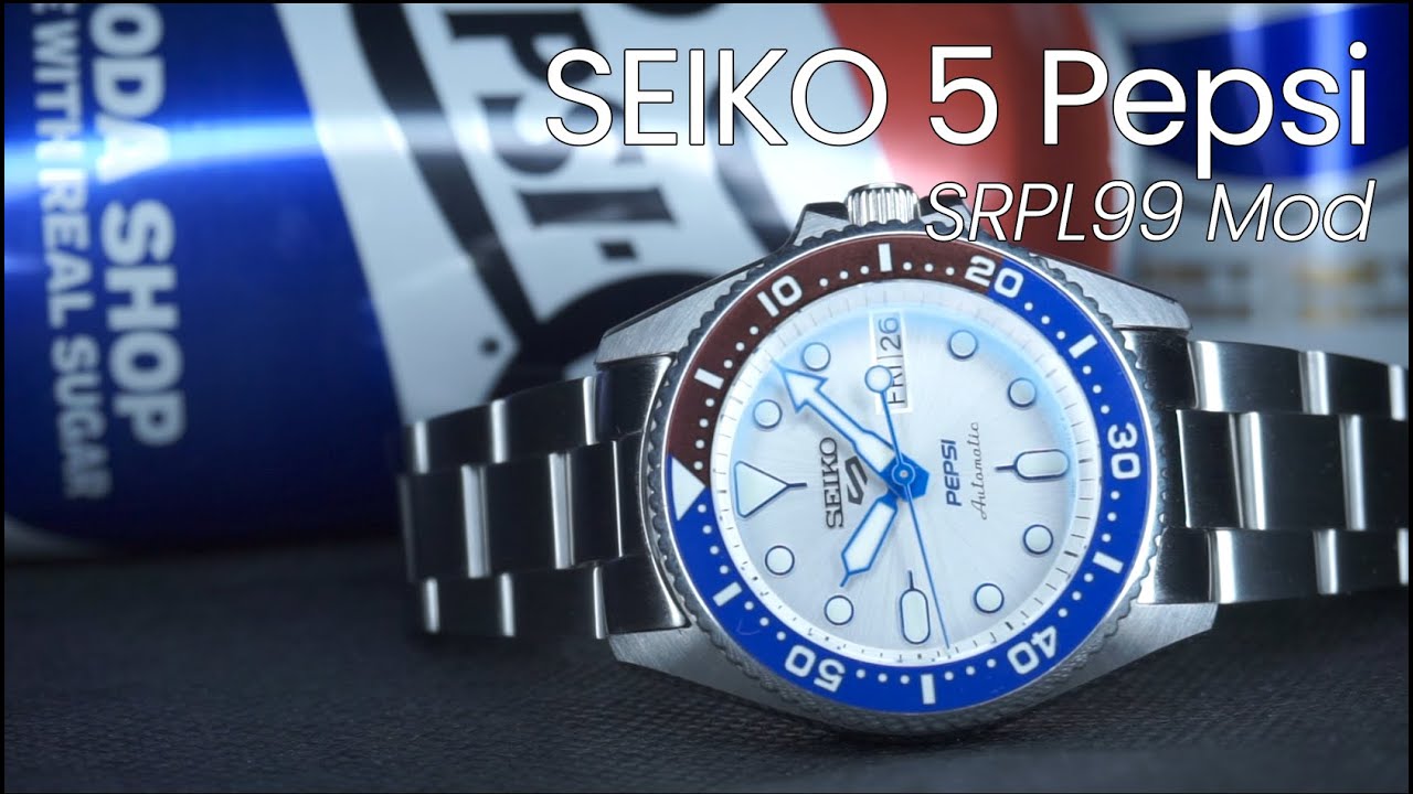 Seiko 5 Pepsi SRPL99 (sort of)—The Pepsi Bezel, Building a Seiko Mod, Styling, Pepsi Man, and more!