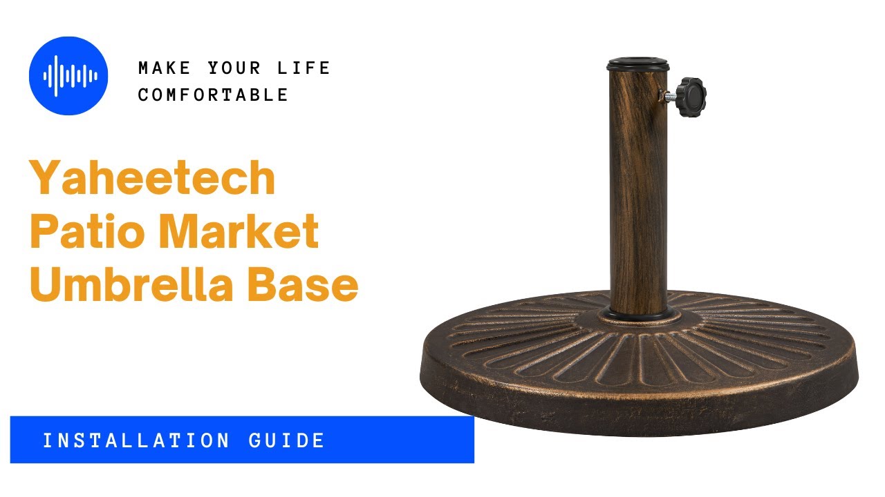 Yaheetech 22lb Round Patio Umbrella Base Installation Guide #patioumbrellabase