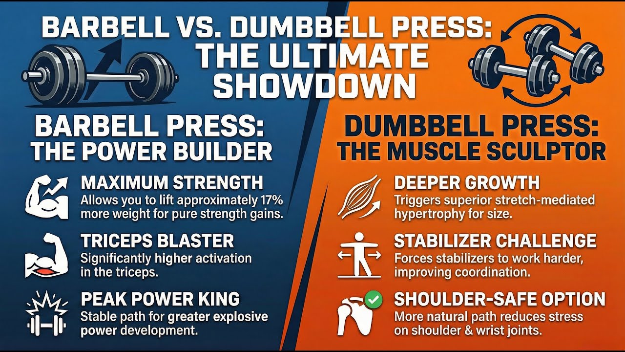 Barbell vs. Dumbbell Bench Press: The Science-Based Verdict