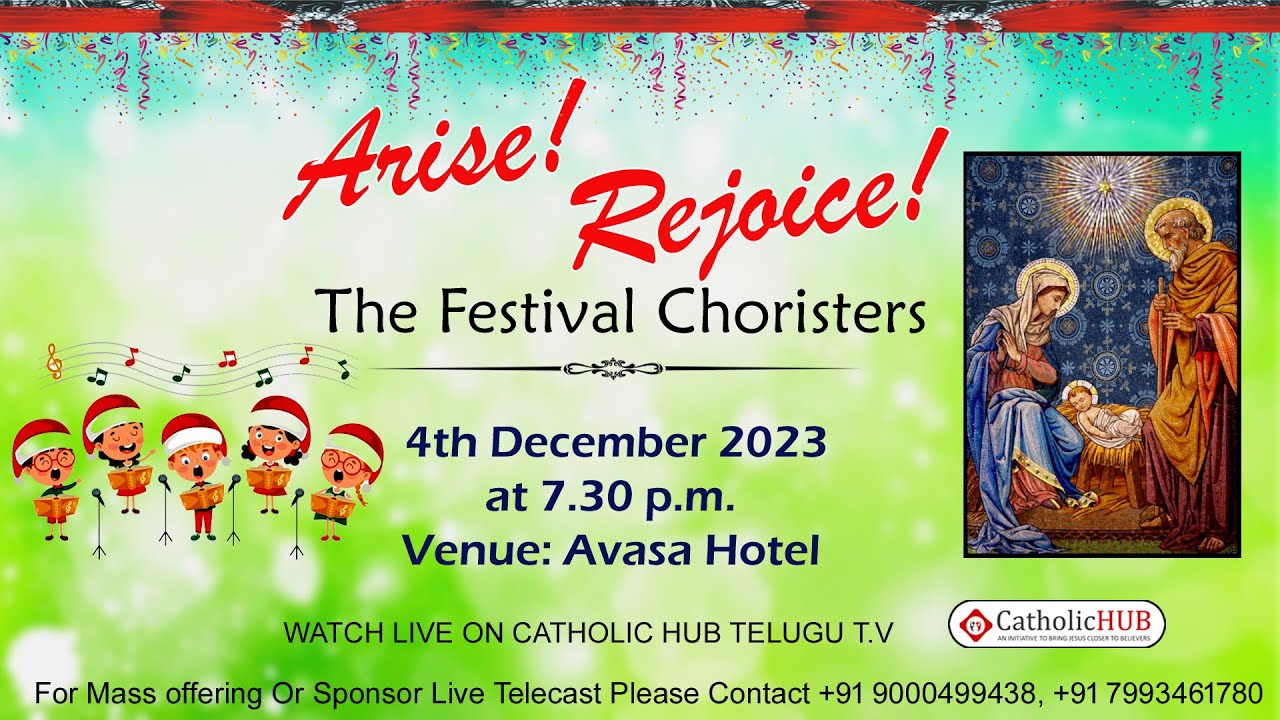 LIVE Arise! Rejoice! | The Festival Choristers | Christmas Music | Venue:- Avasa Hotel 04-12-2023