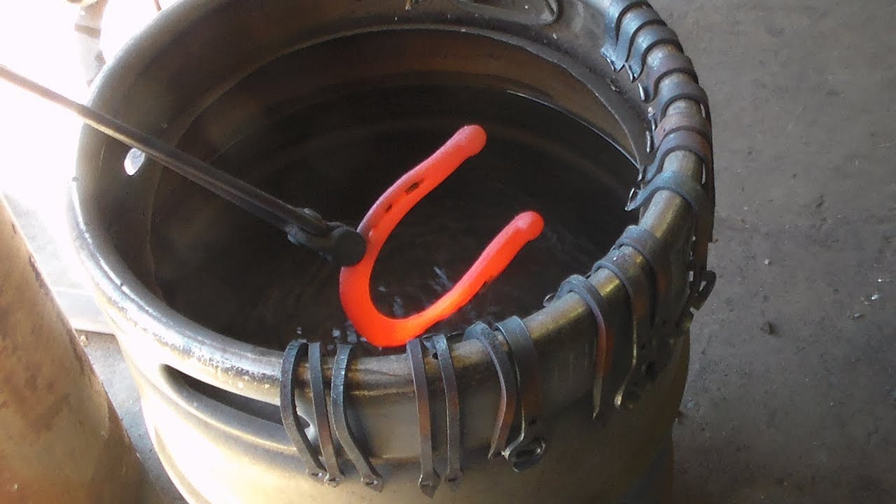 A Blacksmith's slack tub and it's accoutrements