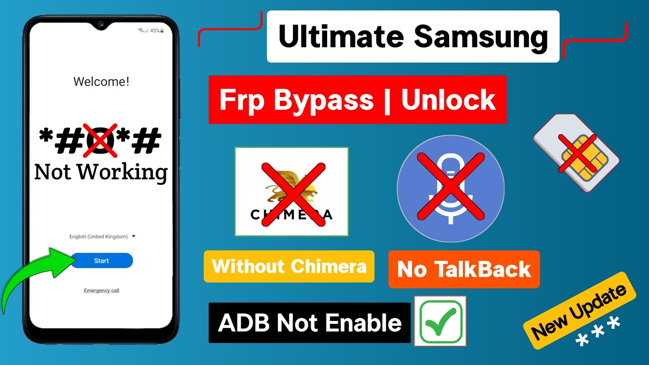 Полное руководство по обходу FRP на Samsung 2024 | Нет функции Talkback | ADB отключен | Android ...