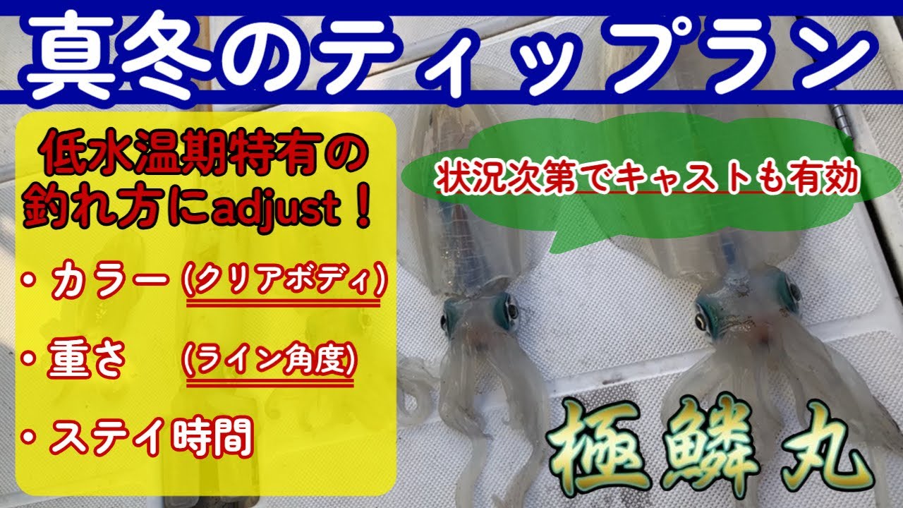冬場のティップラン攻略！カラーや重さで釣果倍増！状況に応じたキャストでの探り方も解説！