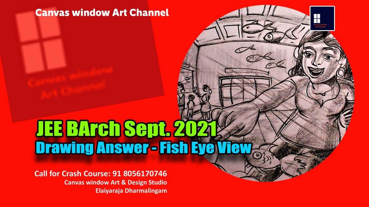 JEE BArch 2021 | Drawing Answer | Fish Eye View | Aquarium