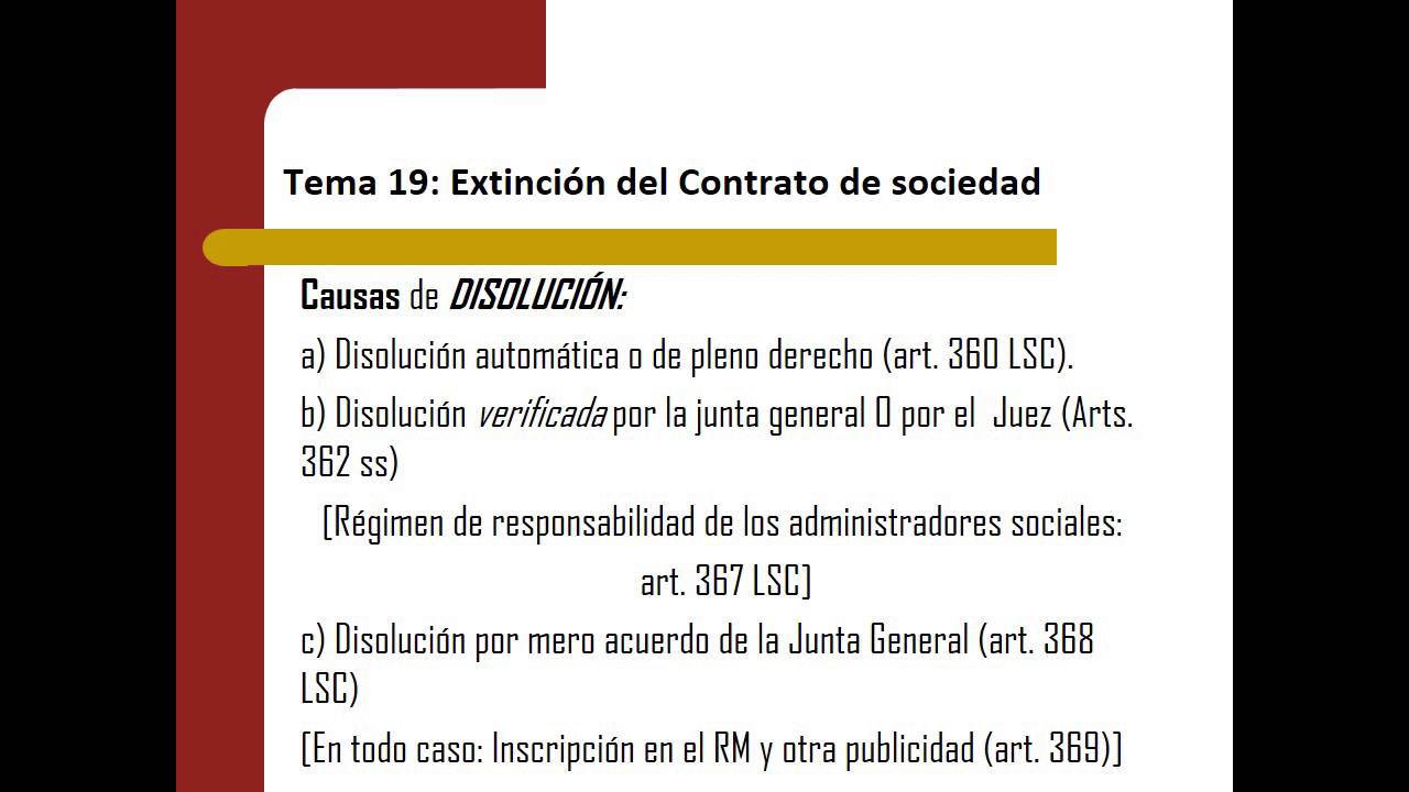 Lec021 Tema 19 Extinción del contrato de sociedades (umh1425sp 2015-16)