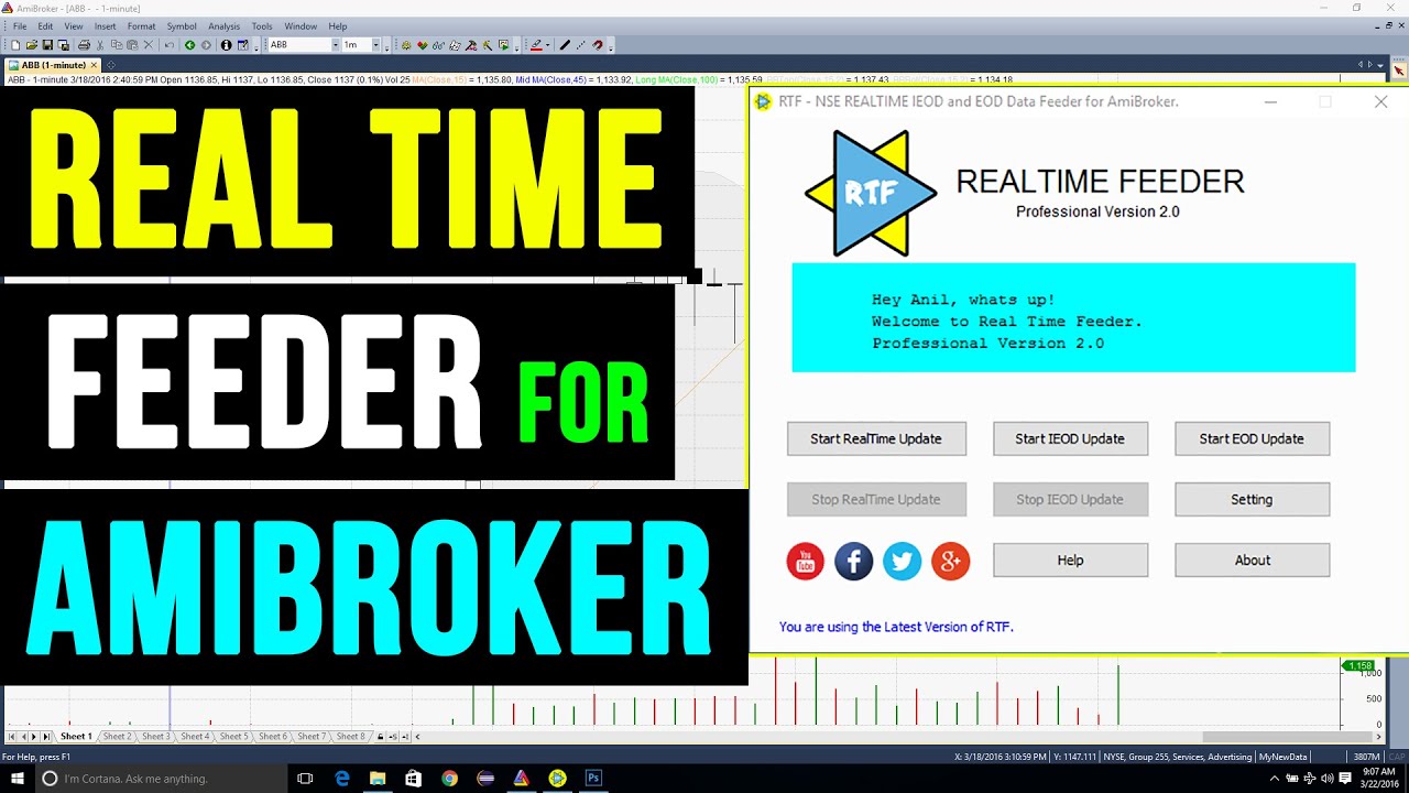 REALTIME FEEDER ( RTF ) - Real Time IEOD EOD Data Feeder for AmiBroker