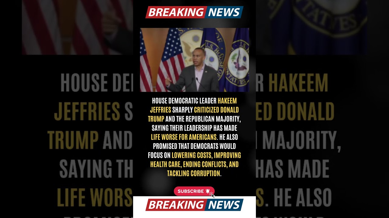 🔥 Hakeem Jeffries UNLOADS on Trump and Republicans!