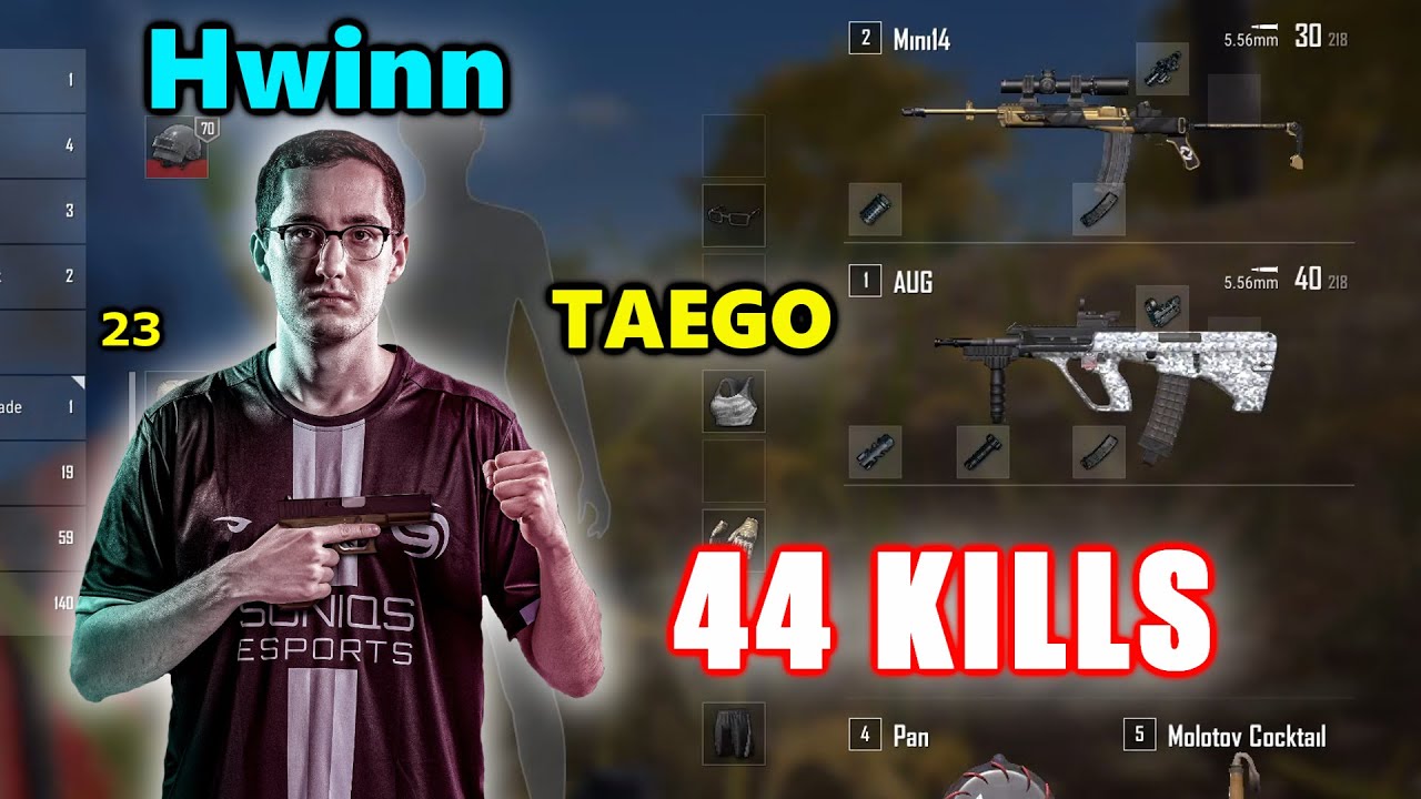 Soniqs Hwinn, Ashleykan, Sicaanso & Susanstar - 44 KILLS - TAEGO - AUG + M416 - PUBG