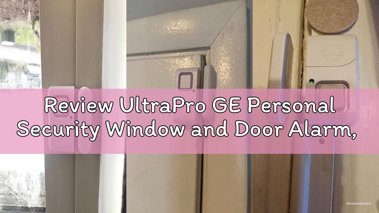 Review UltraPro GE Personal Security Window and Door Alarm, 4 Pack, DIY Protection, Burglar Alert, W
