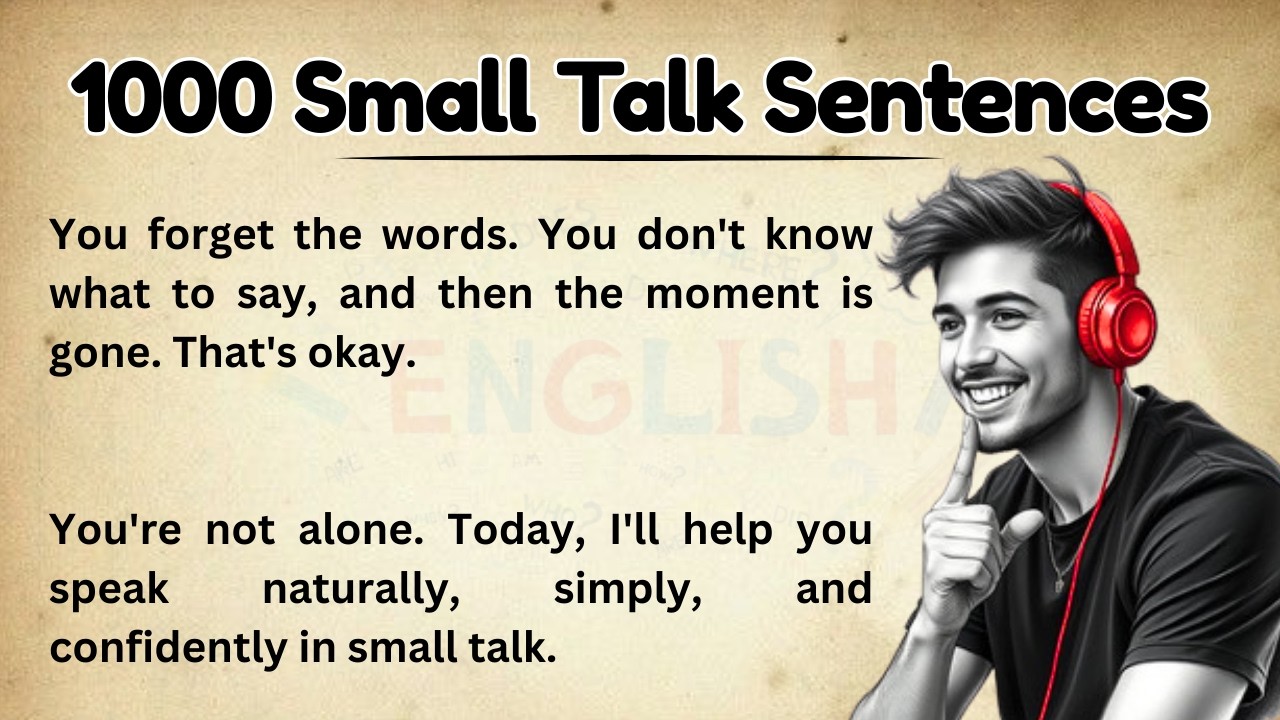 1000 Small Talk Sentences || 1000 Words English Talk || Improve Your English || Graded Reader