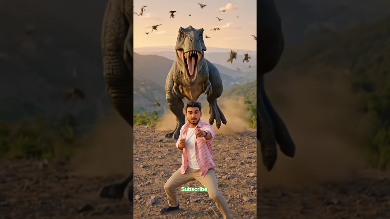 dinosaur ke sath fight
