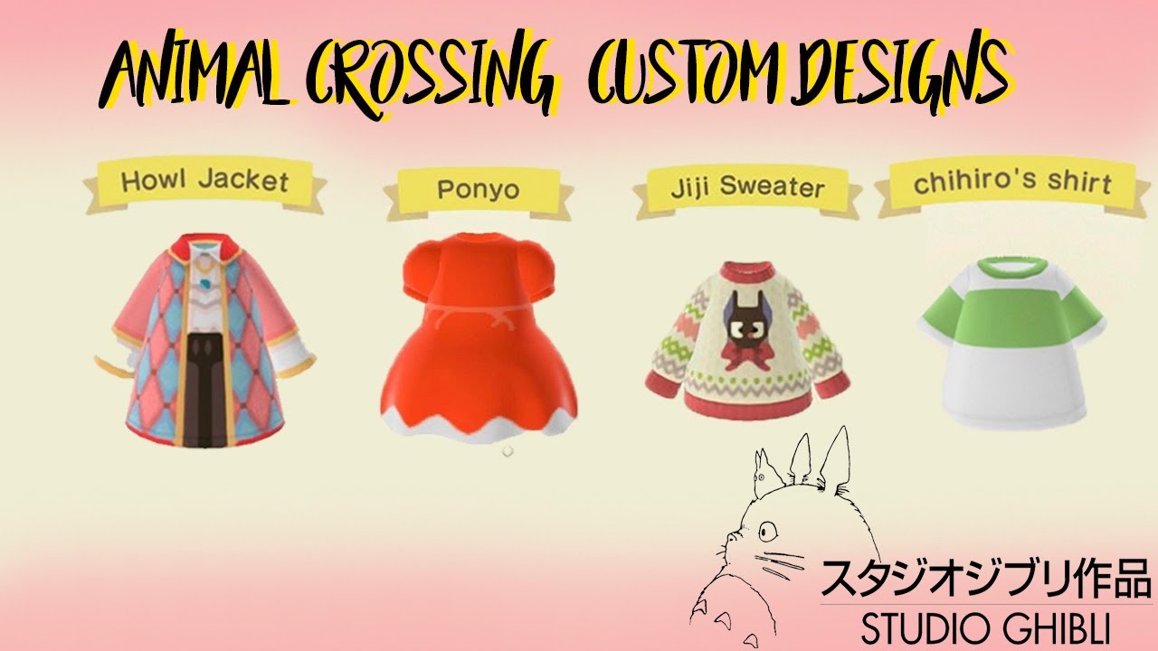 Studio Ghibli Animal Crossing New horizon Custom Designs