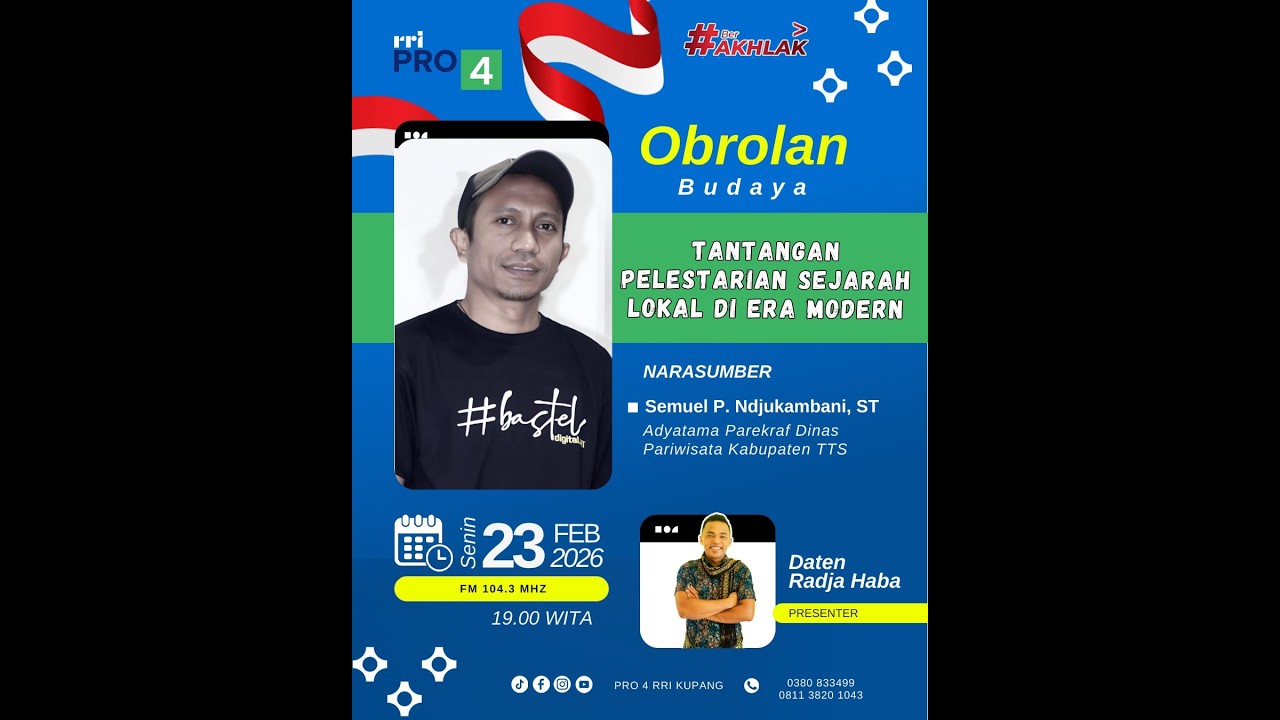 (LIVE) TANTANGAN PELESTARIAN SEJARAH LOKAL DI ERA MODERN | OBROLAN BUDAYA | 19.00 WITA