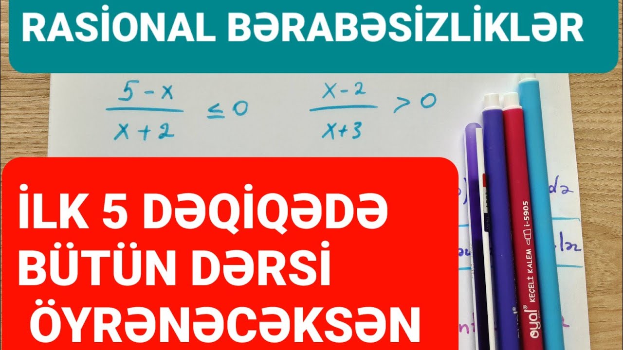 Rasional Bərabərsizliklər bu qədər sadədir!