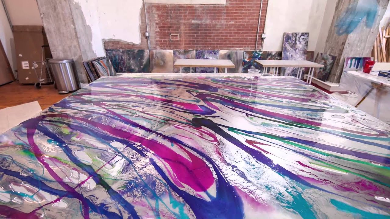 Artist, Holly Voden, Art Resin Time Lapse