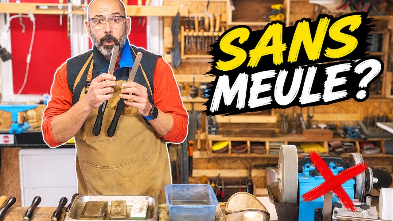 Pas de Tormek ? Voici comment j’affûte mes gouges quand même ✅