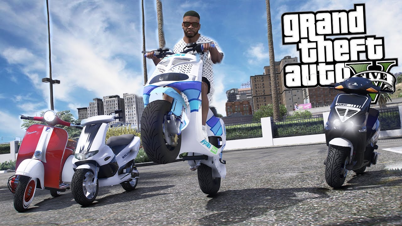Rubo Scooter ignoranti Con Franklin (Runner,Zip,Vespa,Nrg) - GTA 5 MOD VITA DA GANGSTER (6) #12