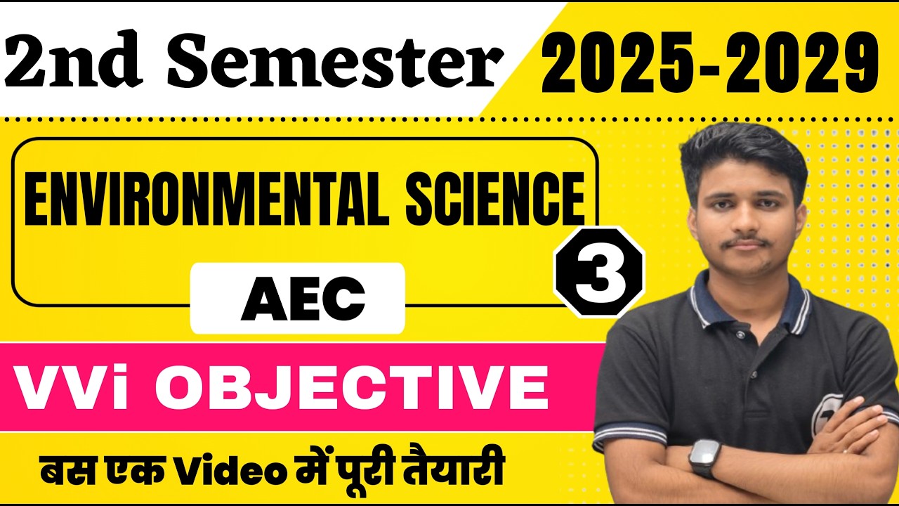 BA 2nd semester Environmental Science VVi Objective Questions 2025 | BA Environmental Science Sem 2