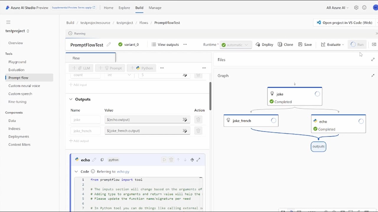 Azure AI Prompt Flow Demo