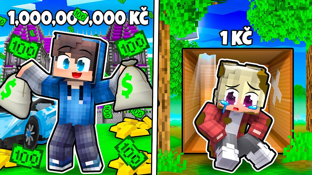 DŮM MILIONÁŘE vs DŮM CHUDÁKA v Minecraftu!