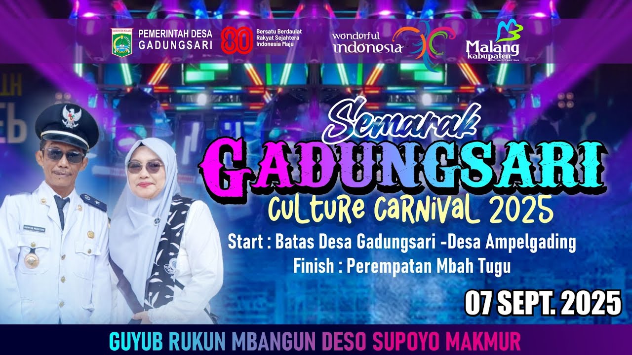🔴live Semarak GADUNGSARI CARNIVAL 07 Sept . 2025 , HUT RI KE 80 Th & Hari Jadi GADUNGSARI ke 56 Th