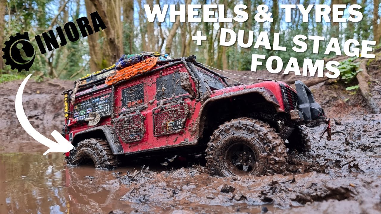 TRX4 Upgrades - Injora Wheels, Extreme Mud Tyres and Dual Stage Foams - Install, Review & Mud Test