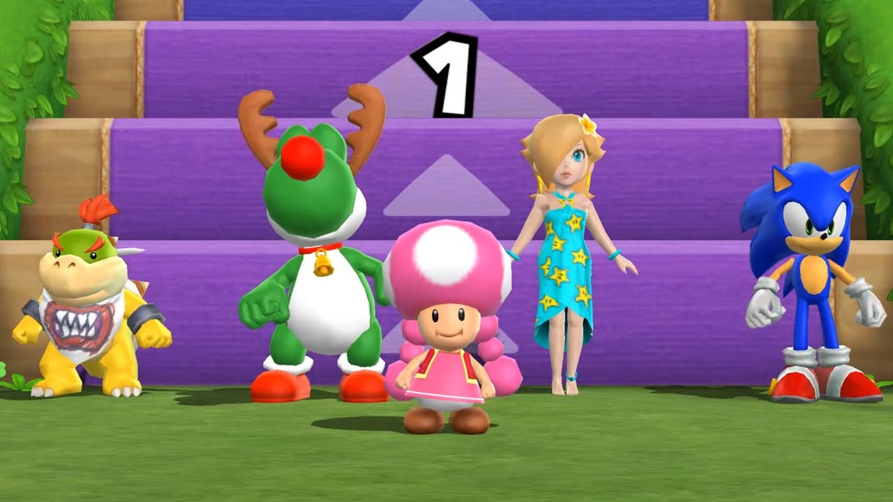 『マリオパーティ9』かちぬきバトル Bowser Jr. vs Yoshi vs Rosalina vs Sonic (マスターCOM)