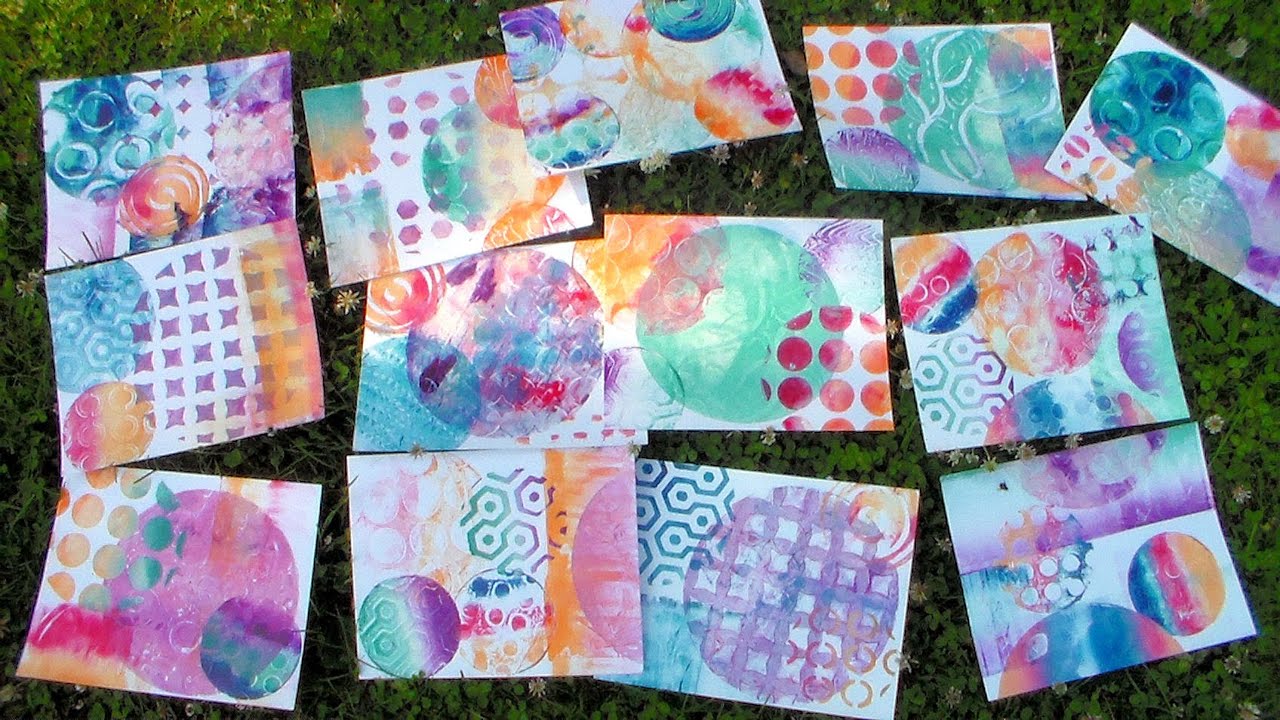 WOW! 13 Gelli Prints! Fun!