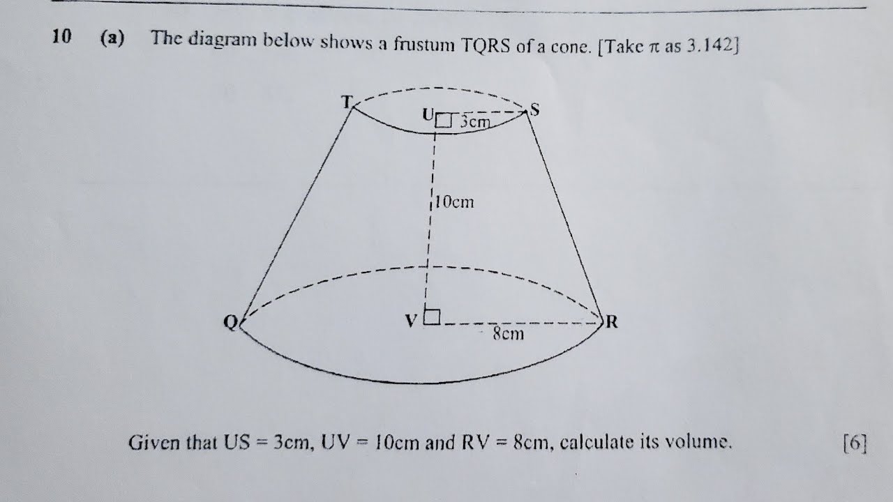Frustum of a Cone | Volume Made Easy | Mathematics Paper 2 2025 GCE Revision