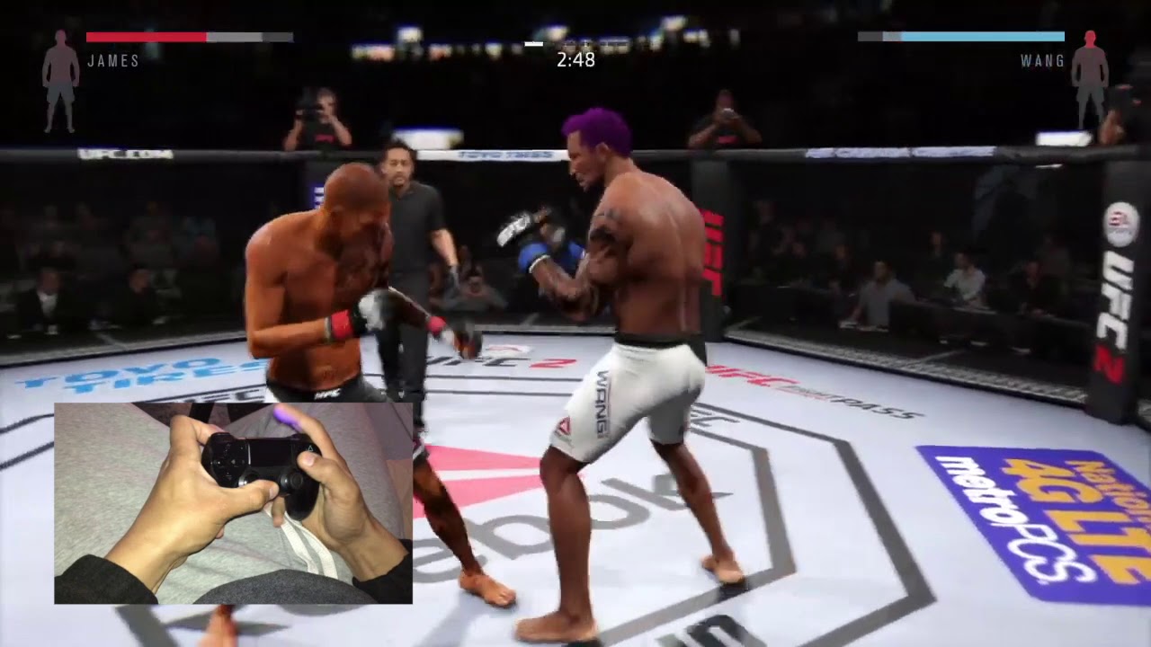 [ASMR] UFC 2 Online Gameplay - Opponent gives up (Clicking, 🎮 PS4 Controller Sounds)